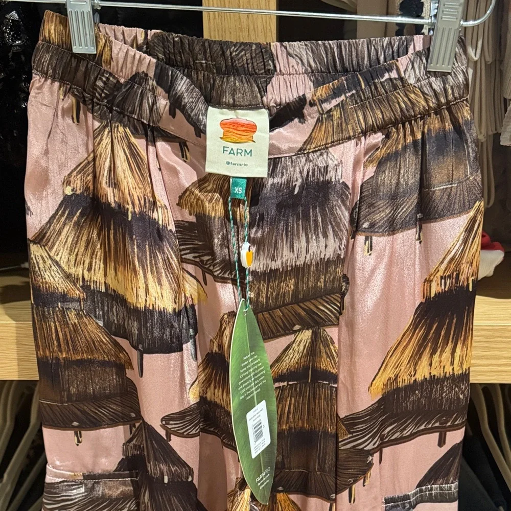 FARM Rio Pink and Brown Patterned Pants - Picture 6 of 6